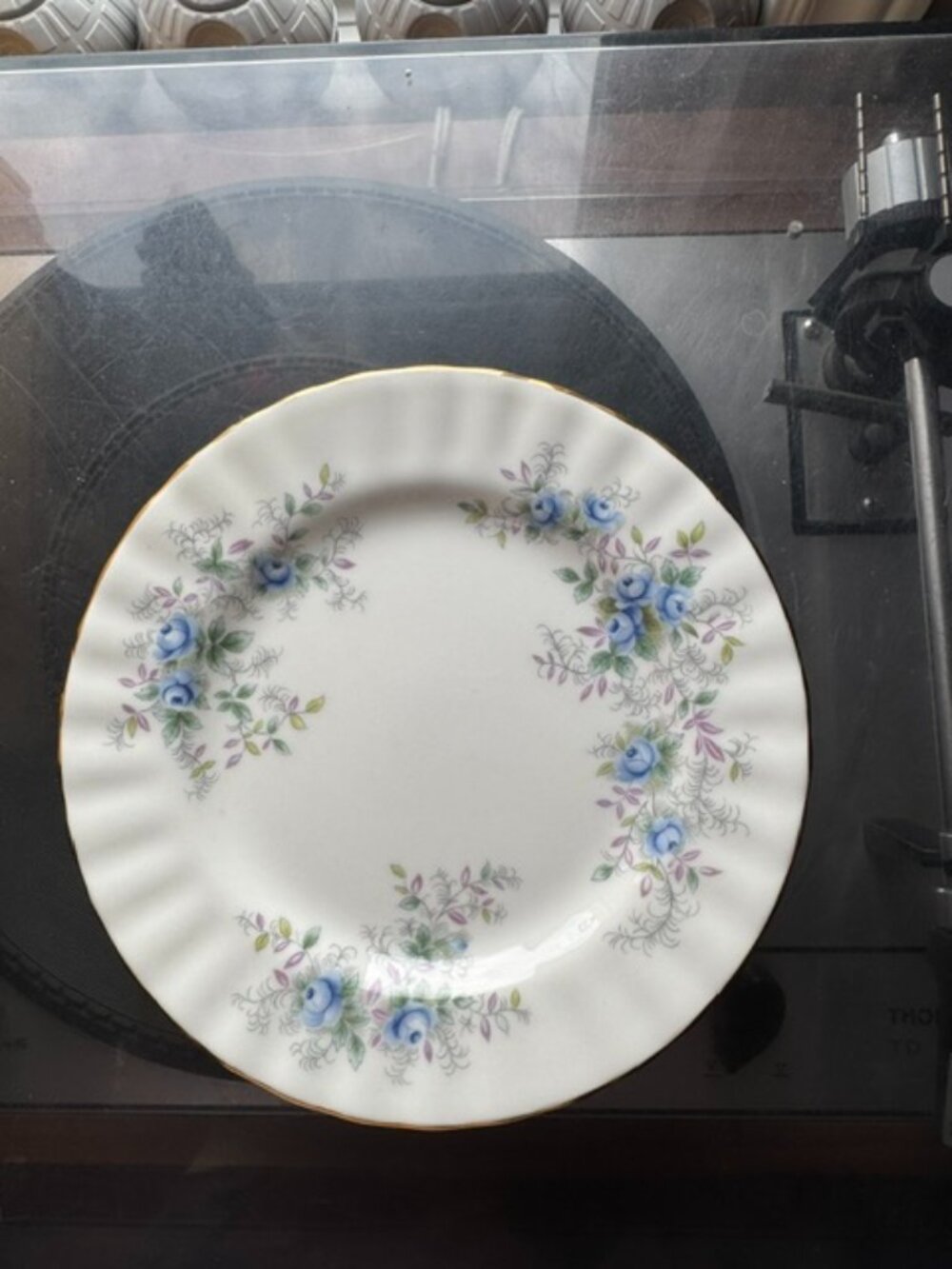Royal Albert Blue Blossom Bread & Butter Plates – Set of 6 – Vintage Bone China